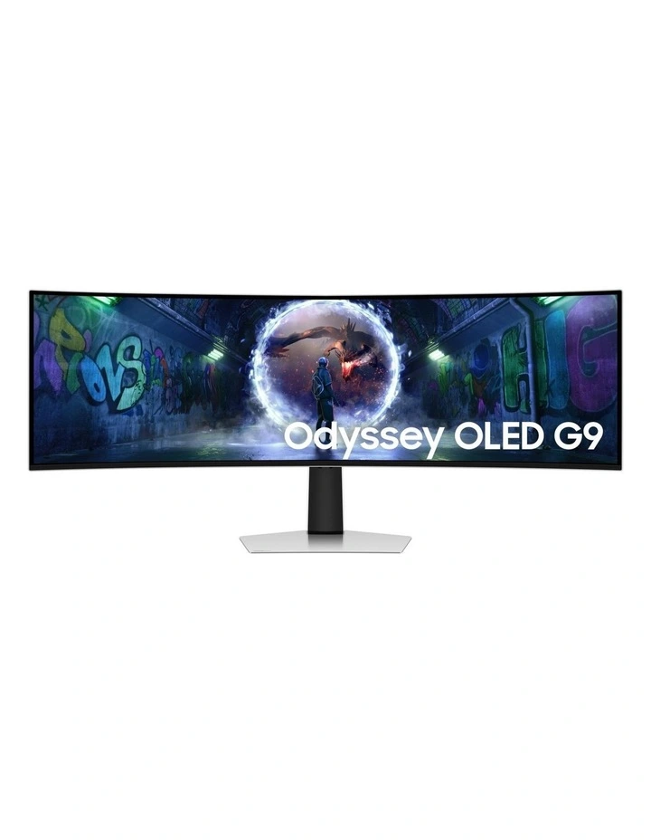 49 Odyssey OLED G93SD Curved DQHD Gaming Monitor in Silver image 1
