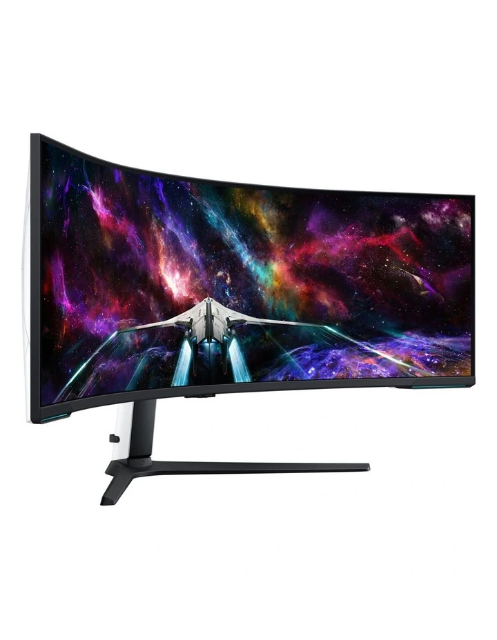 57 Odyssey Neo G95NC Curved QLED DUHD Gaming Monitor in White image 3