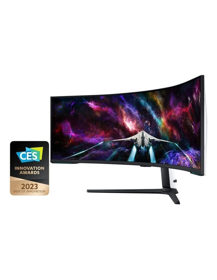 57 Odyssey Neo G95NC Curved QLED DUHD Gaming Monitor in White image 5