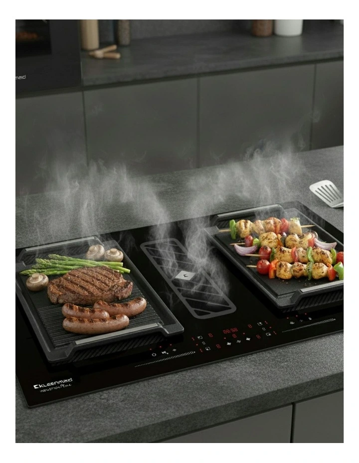 With Integrated Air Extraction System Induction Cooktop 90cm in Black image 2