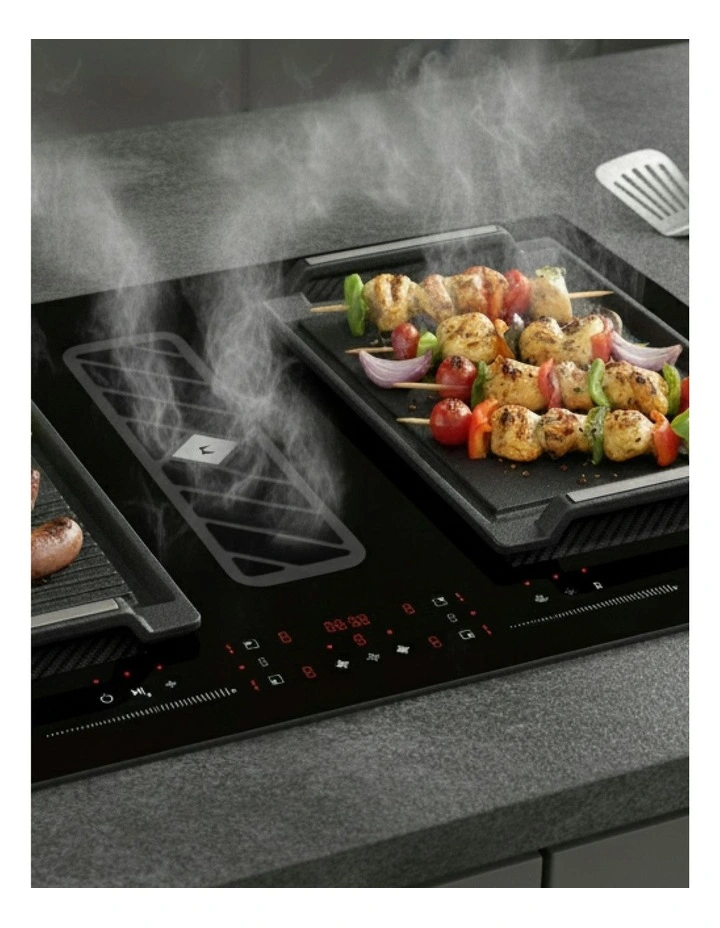 With Integrated Air Extraction System Induction Cooktop 90cm in Black image 5