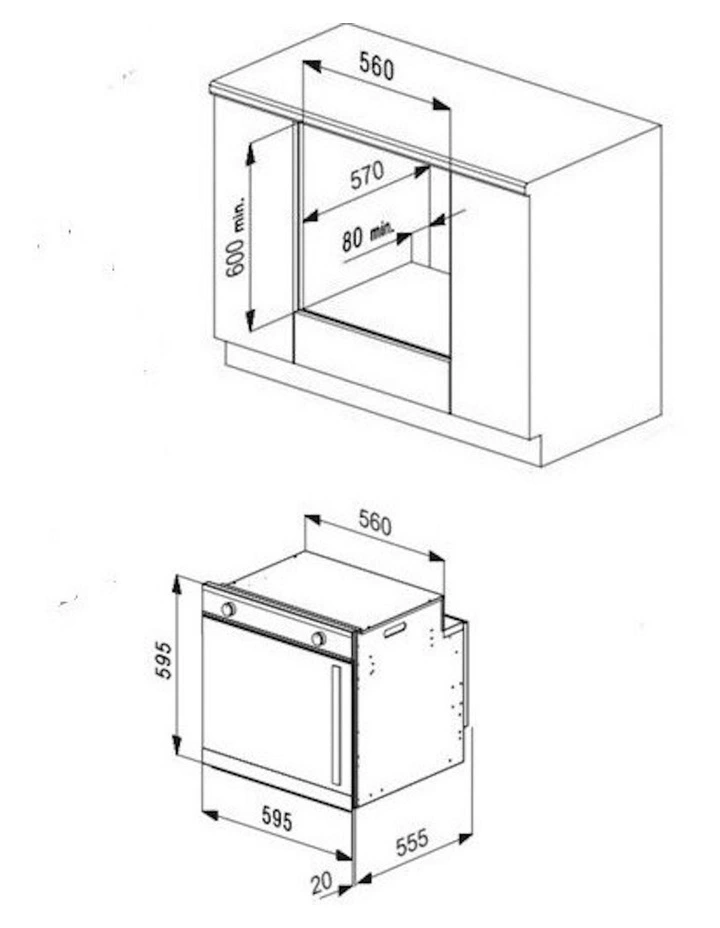 Multifunction Side Opening Oven 75L in Black image 5