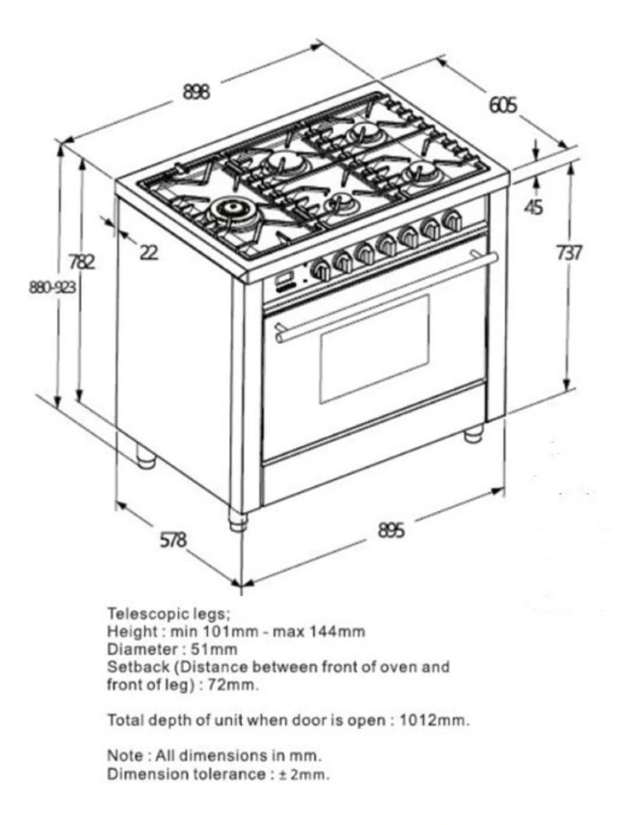 Freestanding Dual Fuel Oven in Stainless Steel image 6