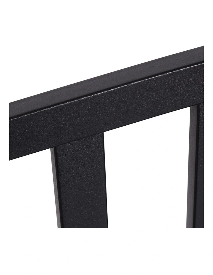 Outdoor Steel Garden Bench in Black image 5