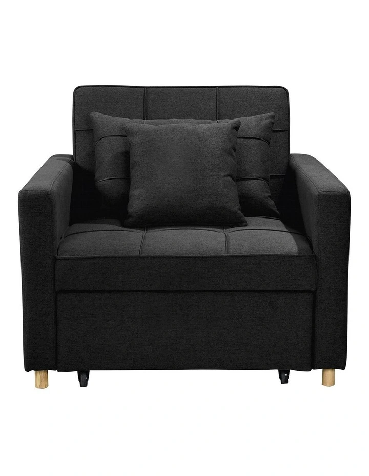 Suri 3-In-1 Convertible Lounge Chair in Black image 7