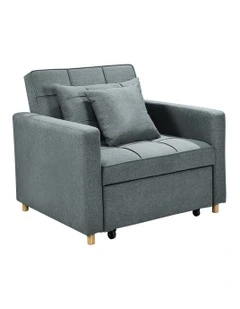 Suri 3-in-1 Convertible Sofa Chair in Blue/Grey