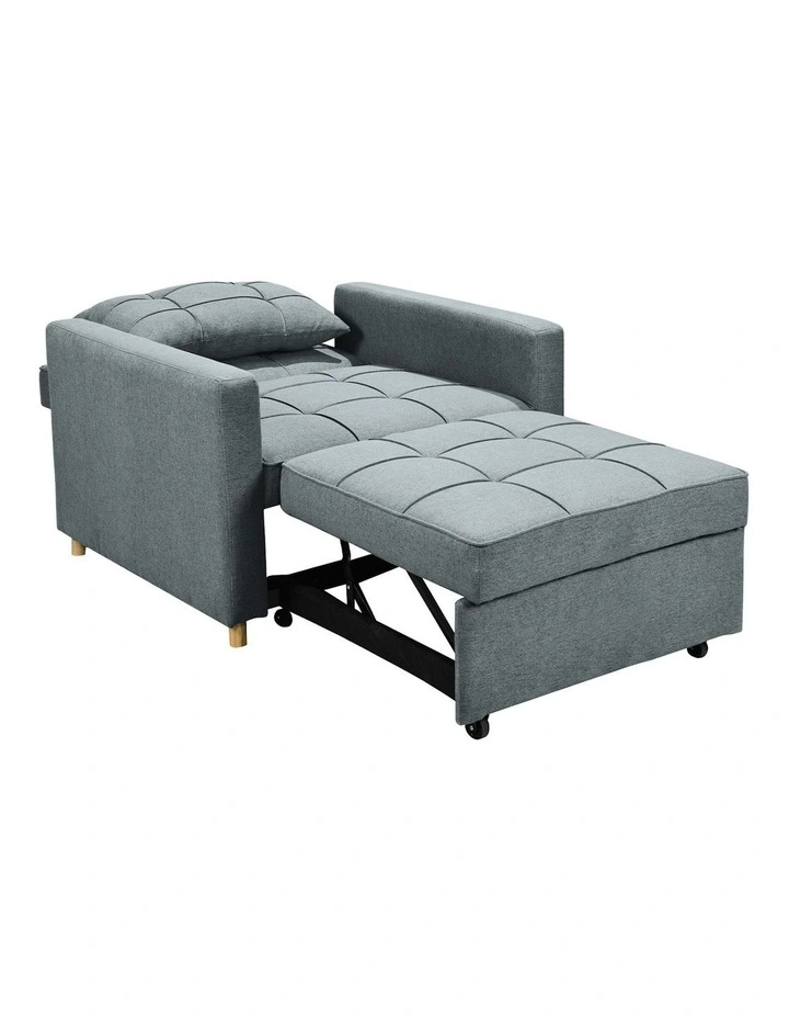 Suri 3-in-1 Convertible Sofa Chair in Blue/Grey image 2