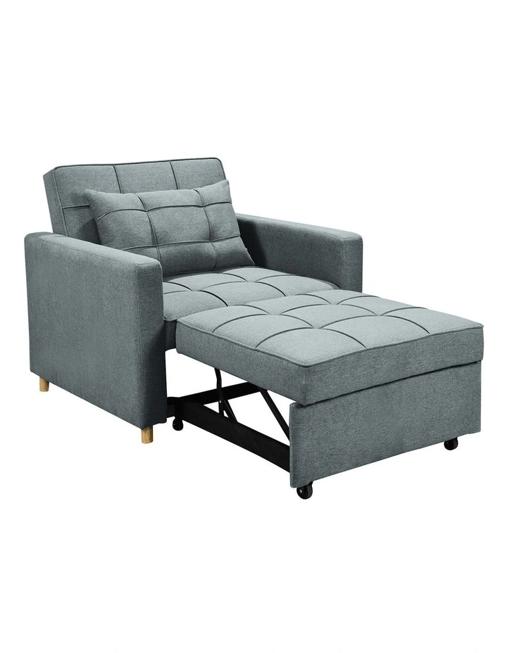 Suri 3-in-1 Convertible Sofa Chair in Blue/Grey image 5