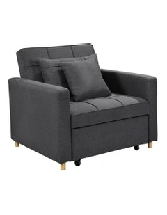 Suri 3-in-1 Convertible Lounge Chair in Dark Grey