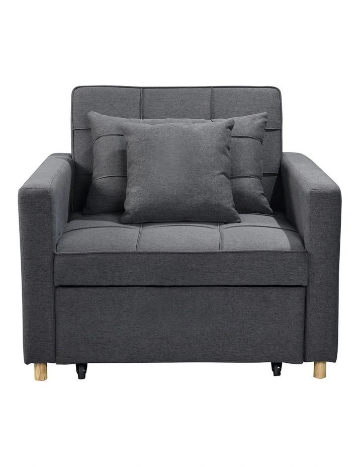 Suri 3-in-1 Convertible Lounge Chair in Dark Grey image 6