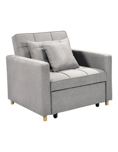 Suri 3-in-1 Convertible Sofa Chair in Light Grey