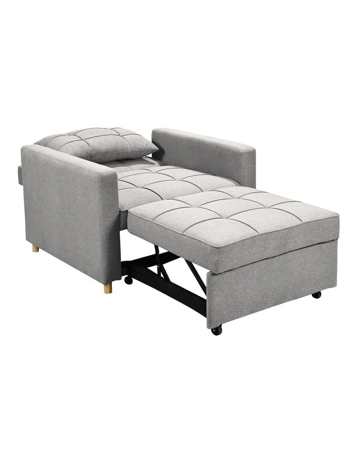 Suri 3-in-1 Convertible Sofa Chair in Light Grey image 2