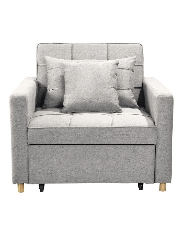 Suri 3-in-1 Convertible Sofa Chair in Light Grey image 6