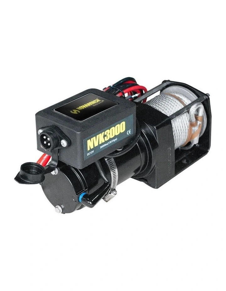 12V Electric Winch 3000LBS in Black image 4