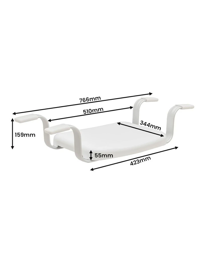 Deluxe Bathroom Seat Suspended Bathing Chair in White image 3