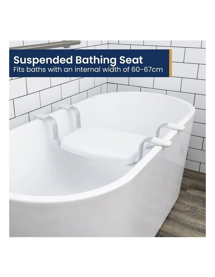 Deluxe Bathroom Seat Suspended Bathing Chair in White image 6