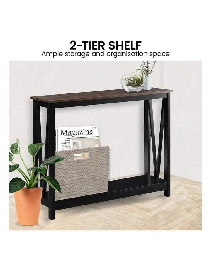 Cielo 2-Tier Console Table in Walnut image 7