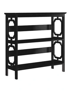 Laurel 3-Tier Bookshelf Display Rack in Black