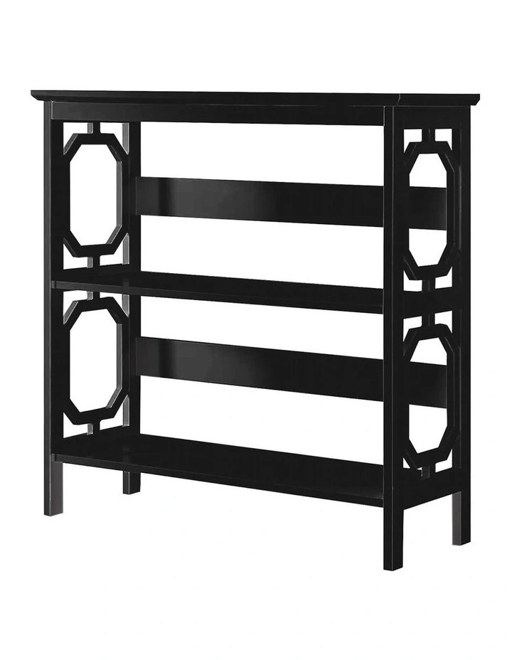 Laurel 3-Tier Bookshelf Display Rack in Black image 2