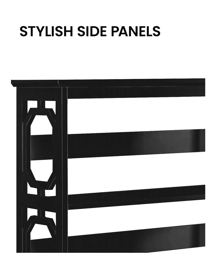 Laurel 3-Tier Bookshelf Display Rack in Black image 7