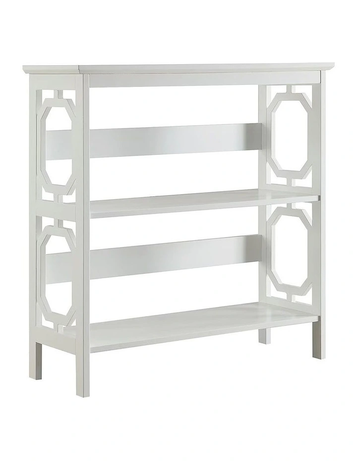 Laurel 3-Tier Bookshelf Display Rack in White image 1