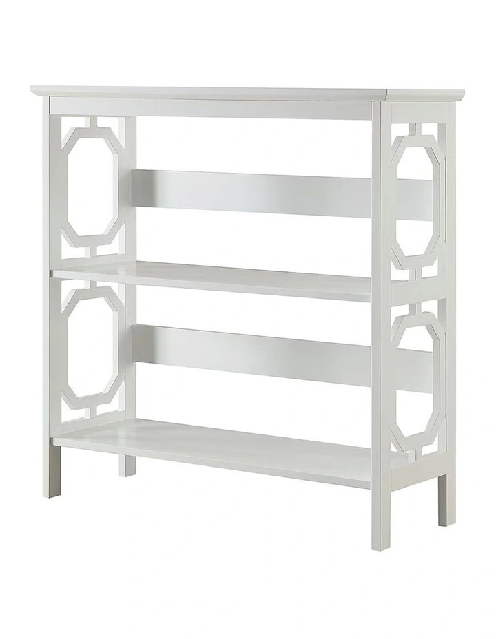 Laurel 3-Tier Bookshelf Display Rack in White image 2
