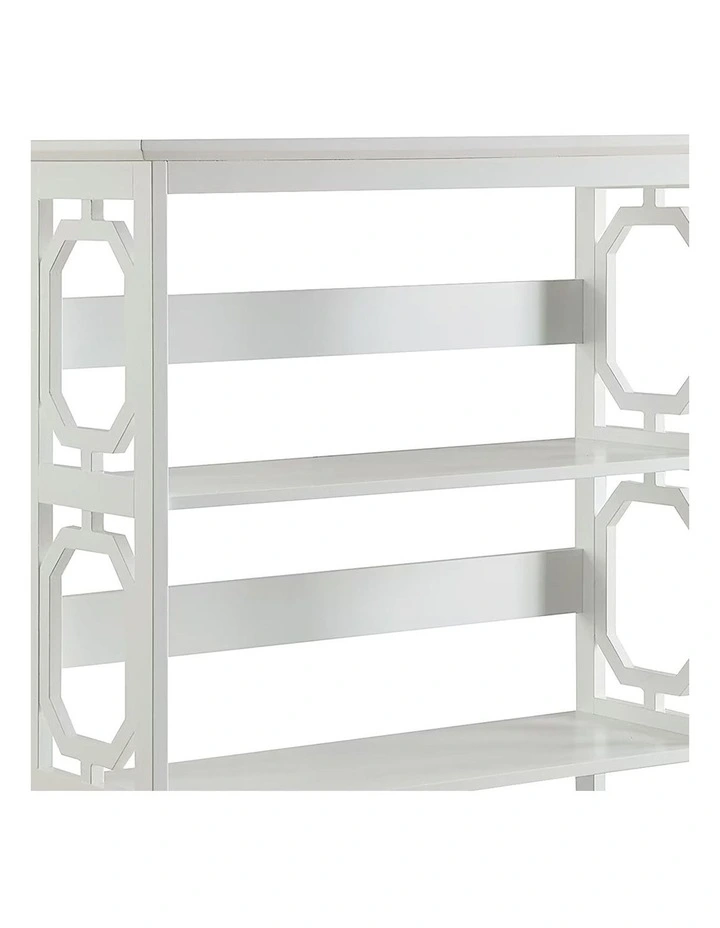 Laurel 3-Tier Bookshelf Display Rack in White image 5