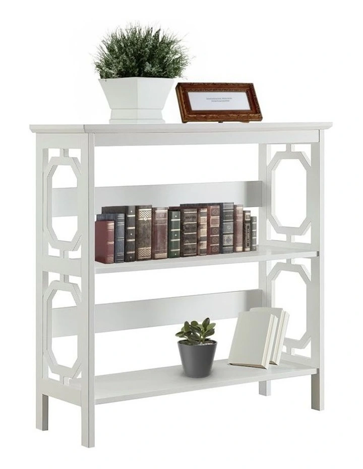 Laurel 3-Tier Bookshelf Display Rack in White image 6