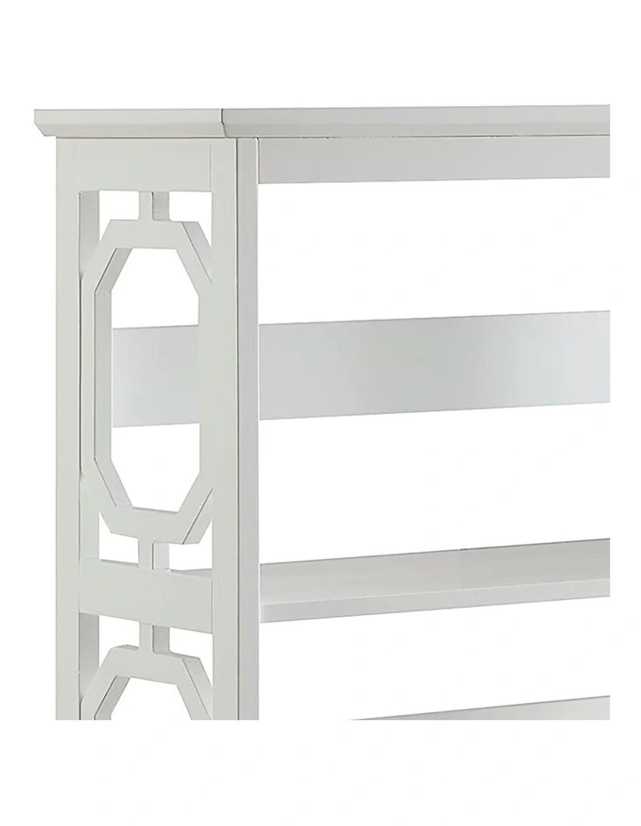 Laurel 3-Tier Bookshelf Display Rack in White image 7