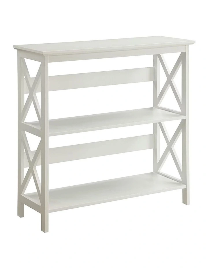 Lucas 3-Tier Bookshelf Display Rack in White image 1