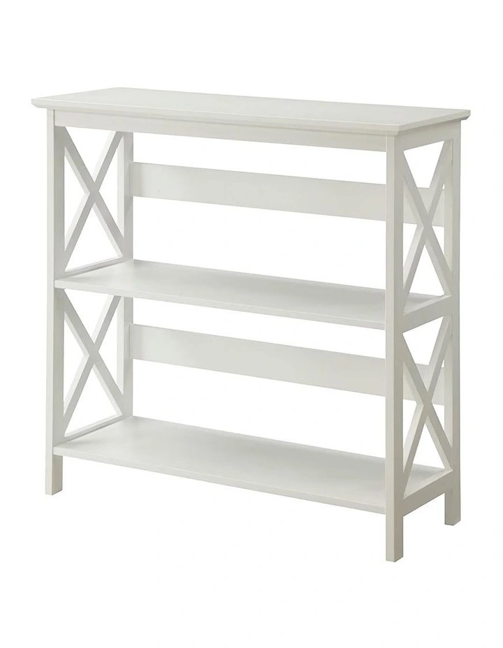 Lucas 3-Tier Bookshelf Display Rack in White image 2