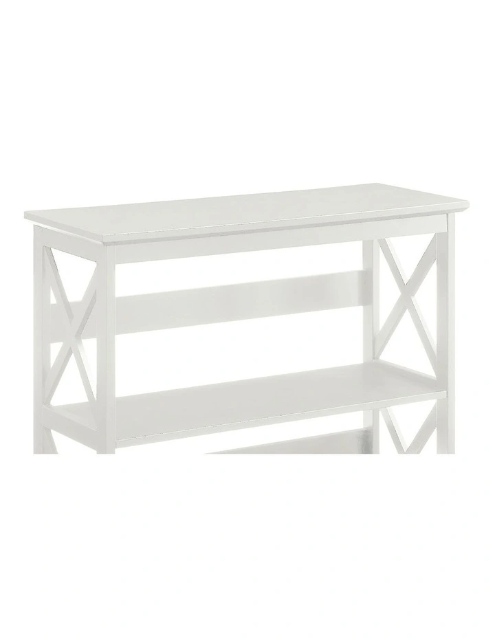 Lucas 3-Tier Bookshelf Display Rack in White image 4