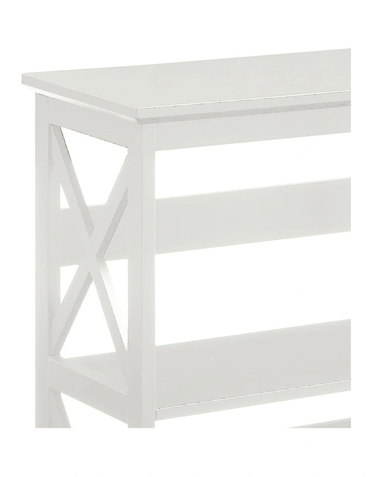 Lucas 3-Tier Bookshelf Display Rack in White image 7