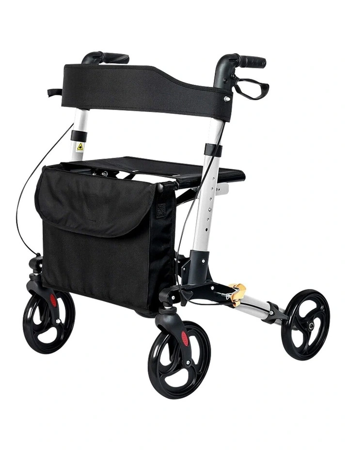 Folding Rollator Walker in Black image 1