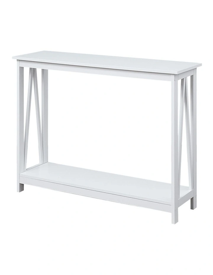 Sarantino Grace A-Frame Console Table in White image 1