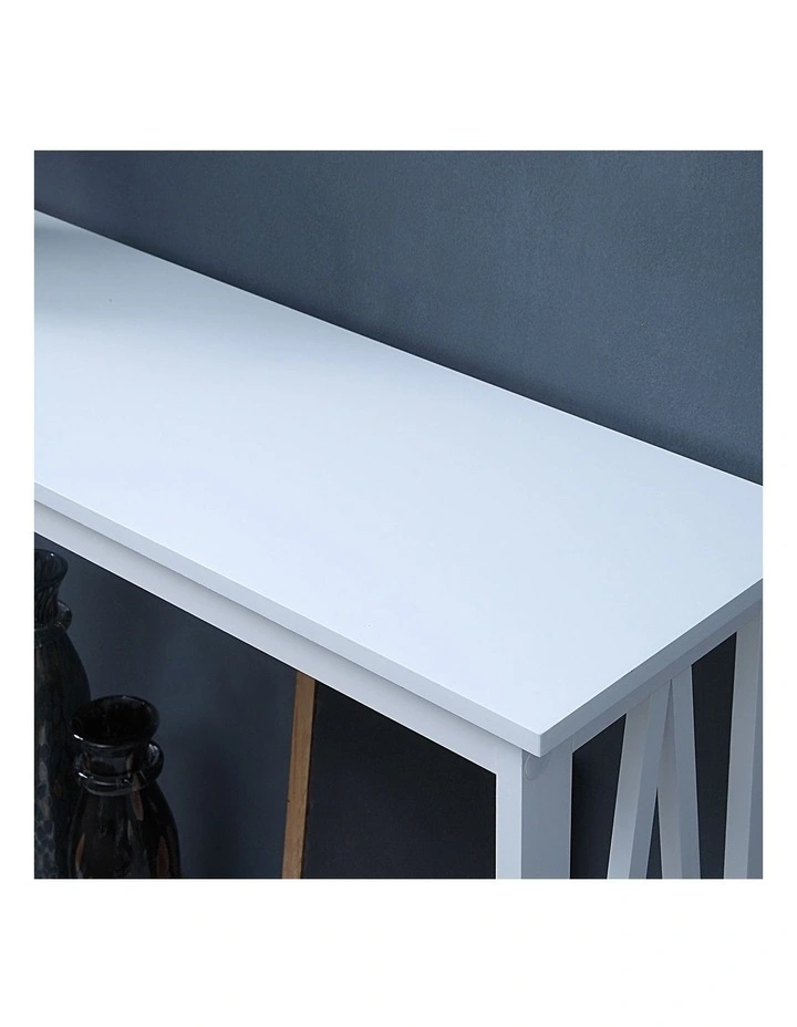 Sarantino Grace A-Frame Console Table in White image 5