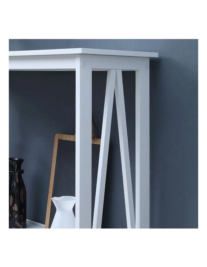 Sarantino Grace A-Frame Console Table in White image 6