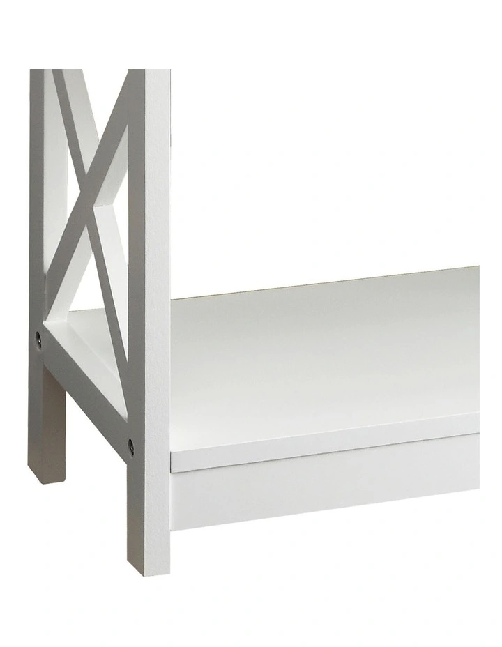 Eloise Cross Console Table in White image 5