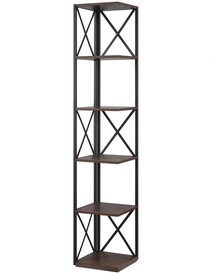 Nora Corner Bookshelf 5-Tier in Multi image 5