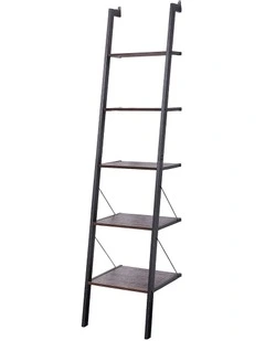 Amelia 5-Tier Ladder Shelf in Walnut