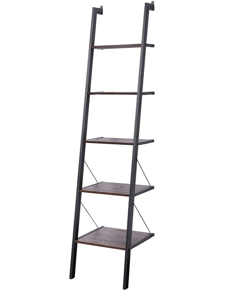 Amelia 5-Tier Ladder Shelf in Walnut image 1