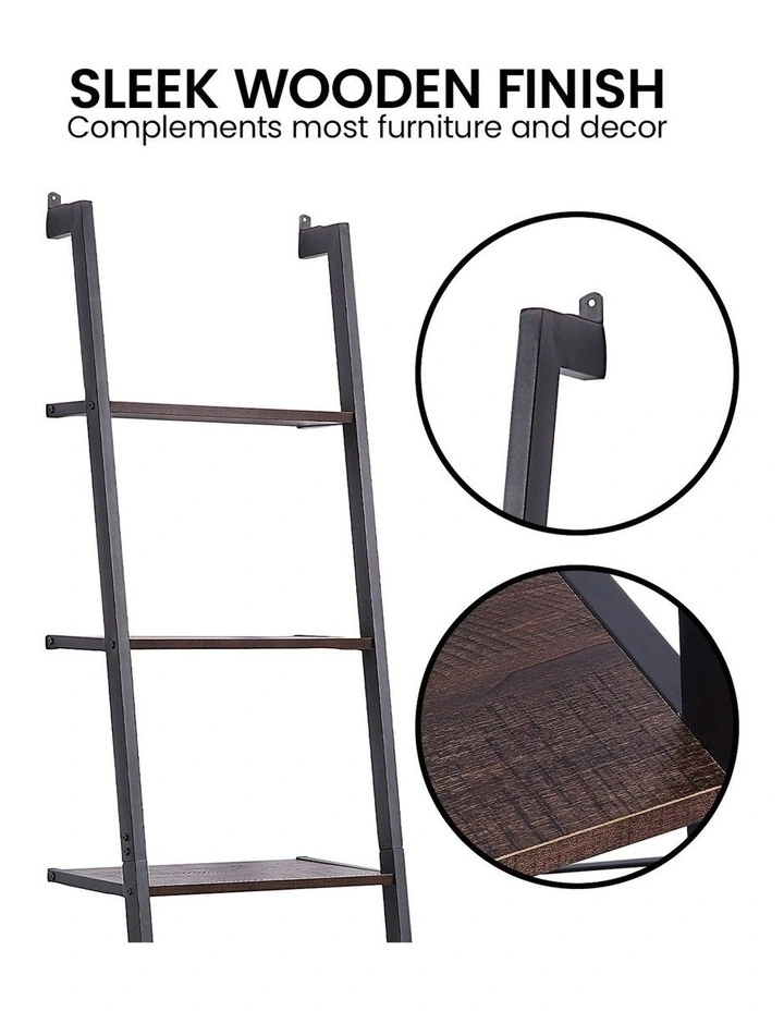 Amelia 5-Tier Ladder Shelf in Walnut image 7