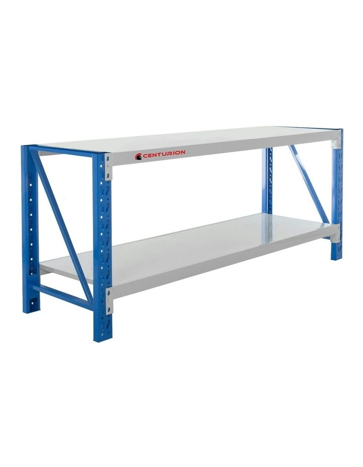 2 Layers Work Bench 2m 400kg in Blue image 1