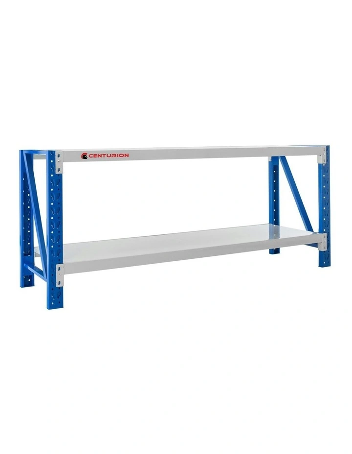 2 Layers Work Bench 2m 400kg in Blue image 2