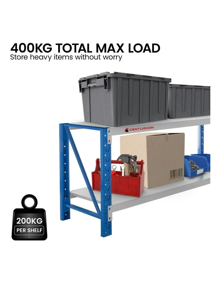 2 Layers Work Bench 2m 400kg in Blue image 4
