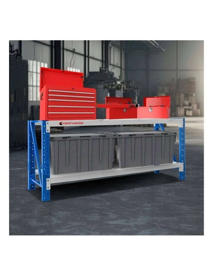 2 Layers Work Bench 2m 400kg in Blue image 5