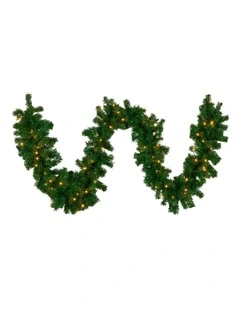 LED Light Chadwick Christmas Garland 274cm in Green
