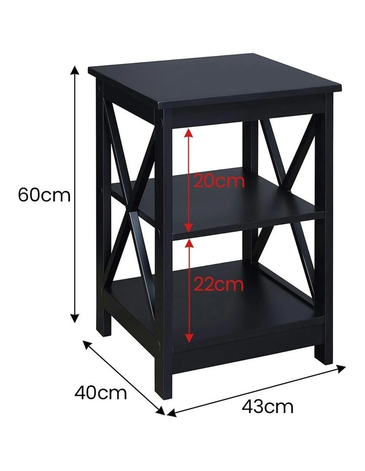 Orson Bedside Table in Black image 3