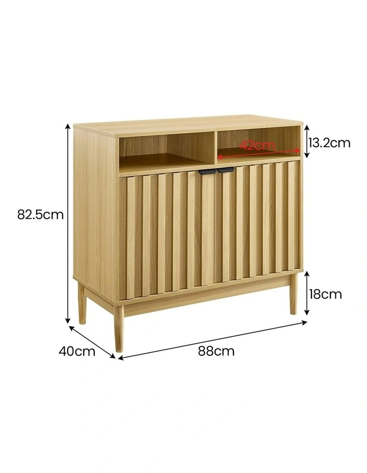 Eleni 2 Door Sideboard Buffet Cupboard in Natural image 3