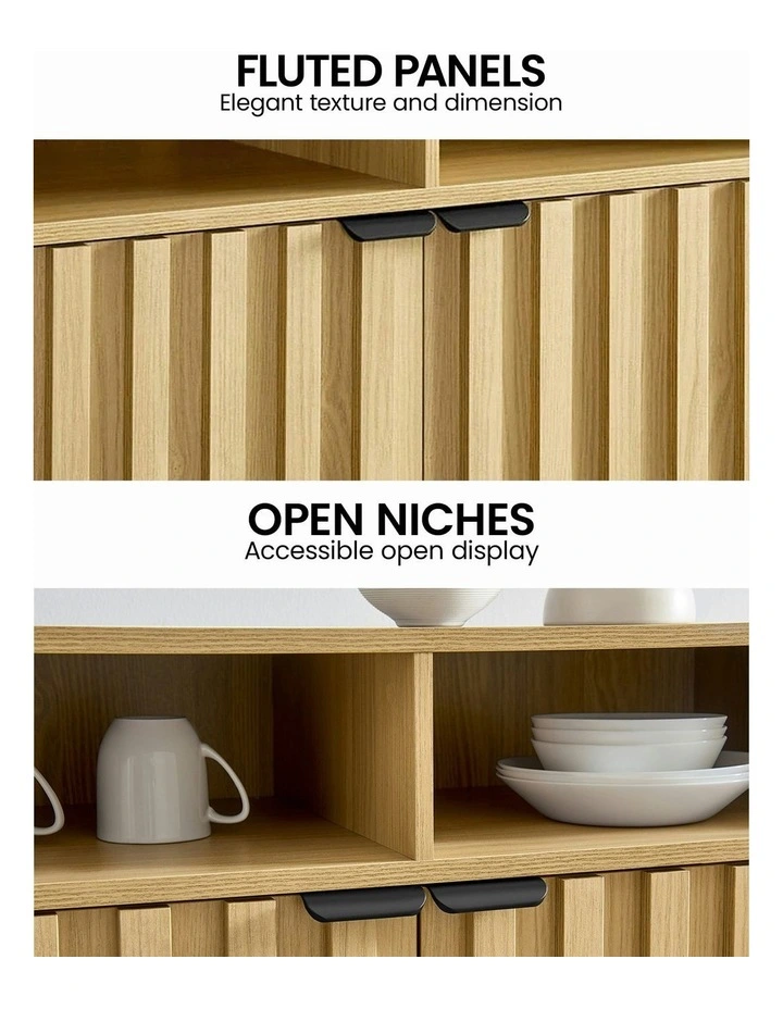 Eleni 2 Door Sideboard Buffet Cupboard in Natural image 4